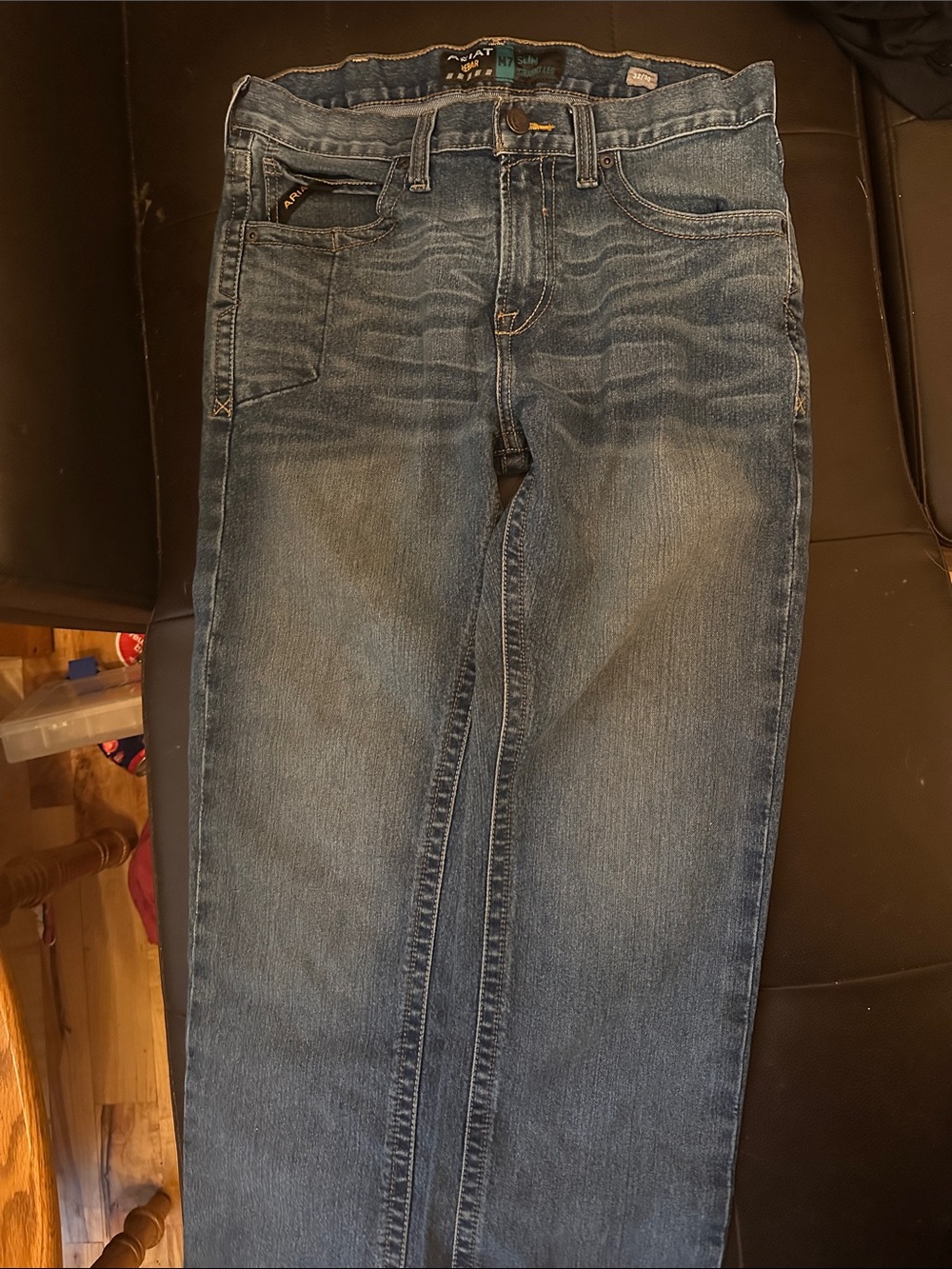 Ariat Men's Medium Wash Straight Jeans in Blue